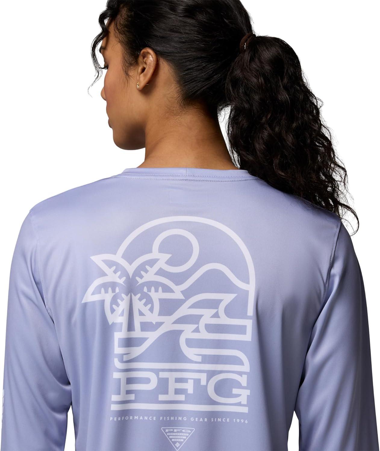 imageColumbia Womens PFG Tidal Tee Palm Waves Long SleeveTwilightPalm Waves