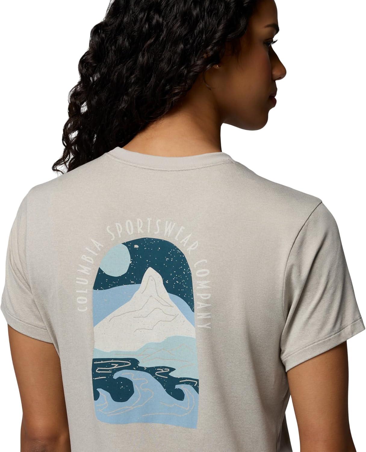 imageColumbia Womens Parsons Point Back Graphic TeeDark Stone HeatherCozy Coastline