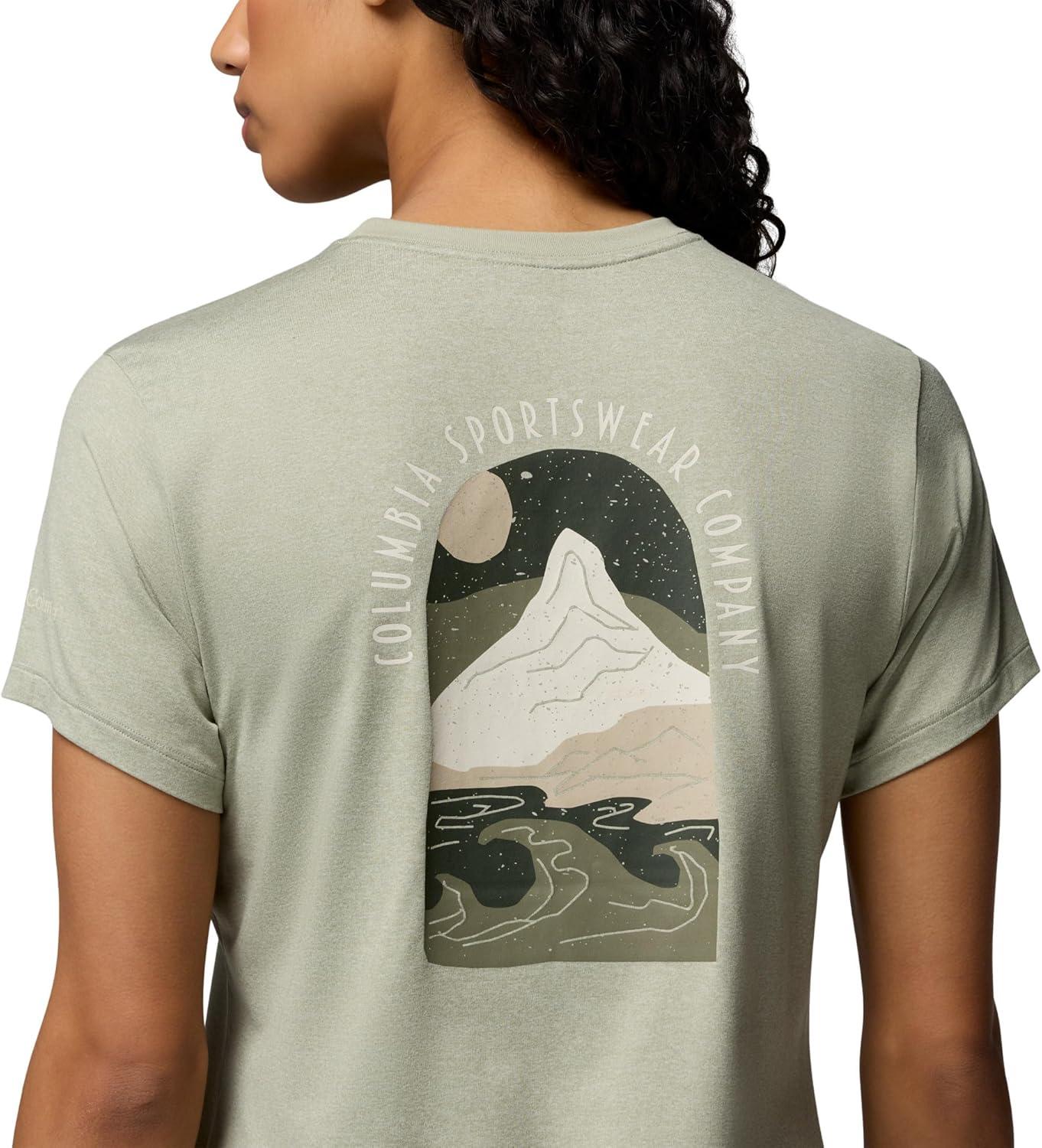 imageColumbia Womens Parsons Point Back Graphic TeeSafari HeatherCozy Coastline
