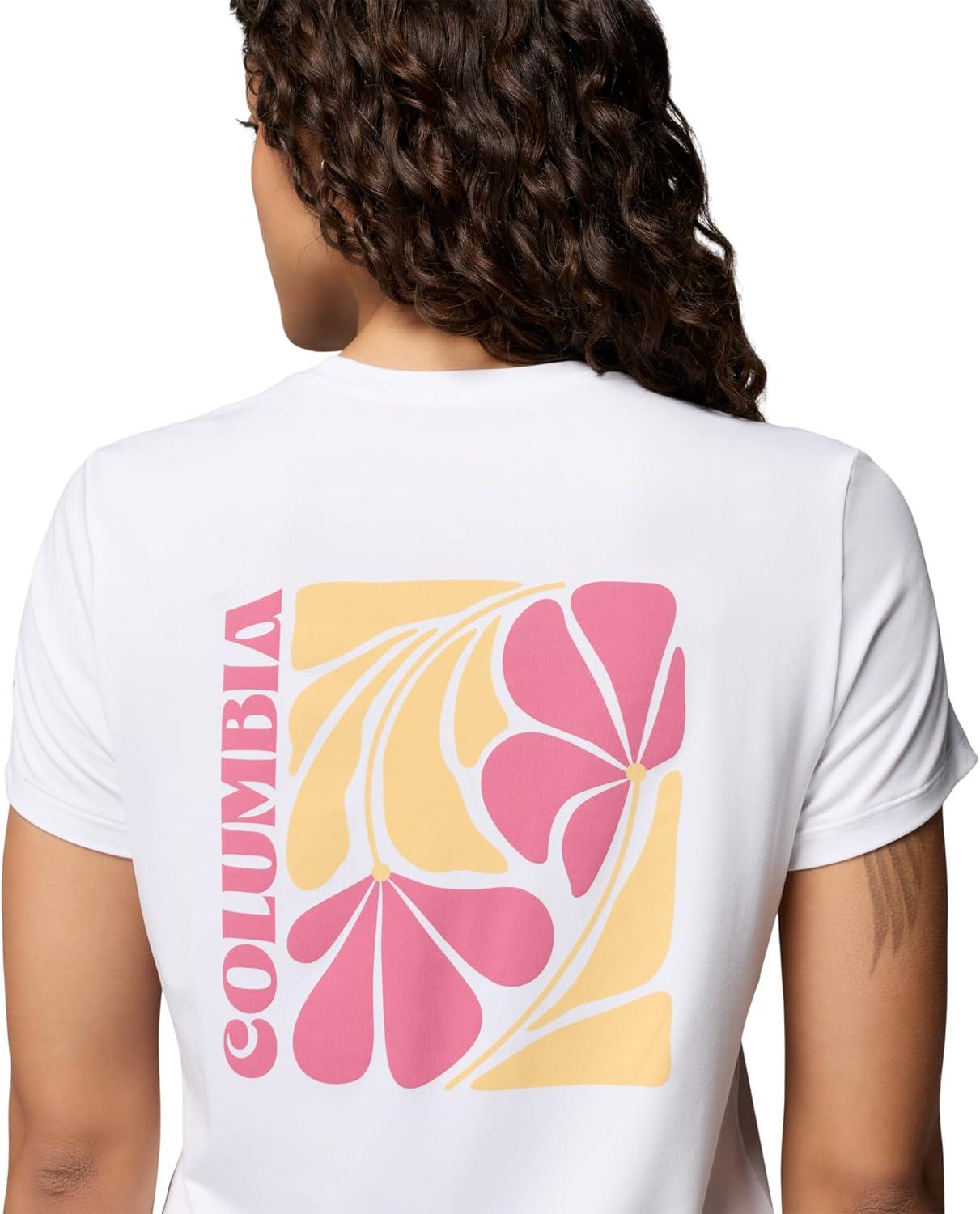 imageColumbia Womens Parsons Point Back Graphic TeeWhiteFloral Fun