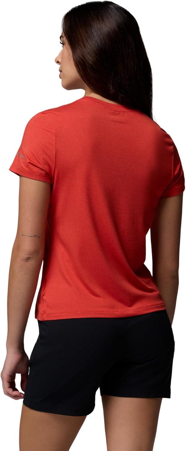imageColumbia Womens Parsons Point Short Sleeve Graphic Tee Poppy Red HeatherSplattered Small