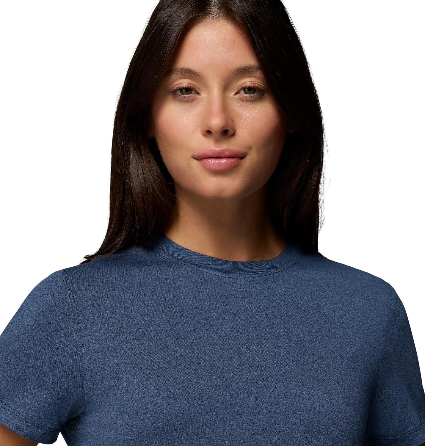 imageColumbia Womens Parsons Point Short Sleeve Logo TeeCollegiate Navy Heather