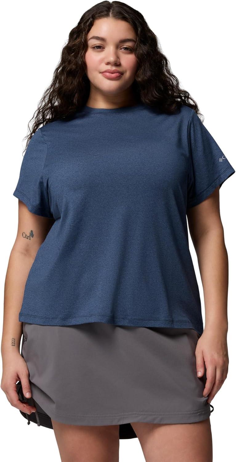 imageColumbia Womens Parsons Point Short Sleeve Logo TeeCollegiate Navy Heather