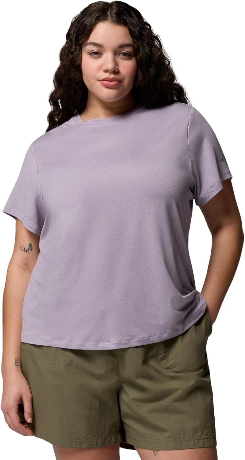 imageColumbia Womens Parsons Point Short Sleeve Logo TeeLavender Pearl Heather