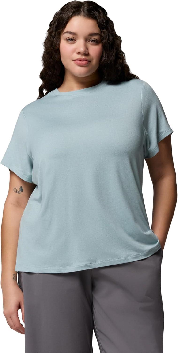 imageColumbia Womens Parsons Point Short Sleeve Logo TeeMarine Light Heather