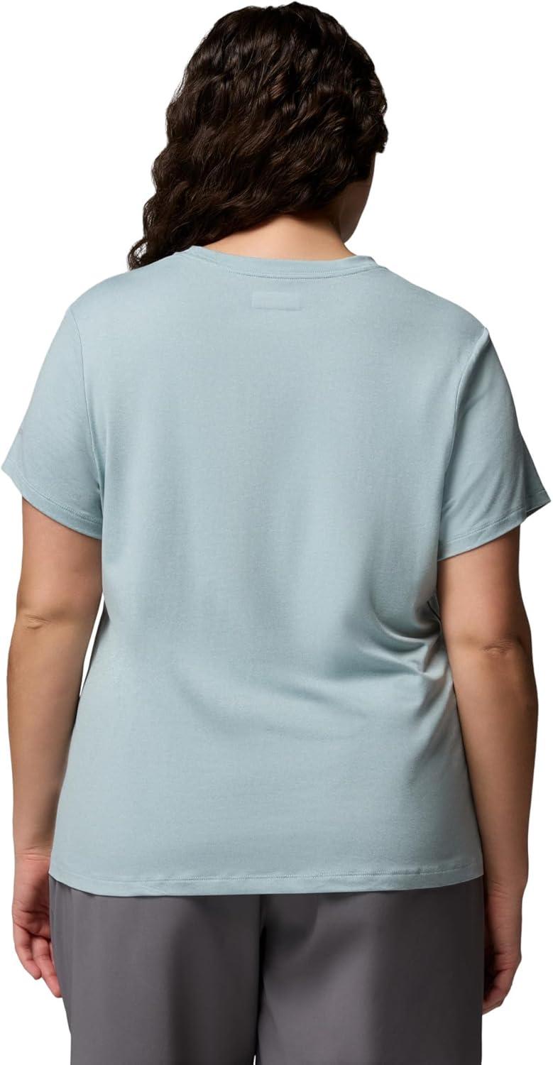 imageColumbia Womens Parsons Point Short Sleeve Logo TeeMarine Light Heather