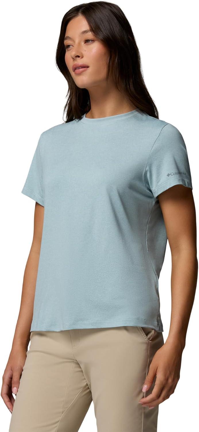 imageColumbia Womens Parsons Point Short Sleeve Logo TeeMarine Light Heather