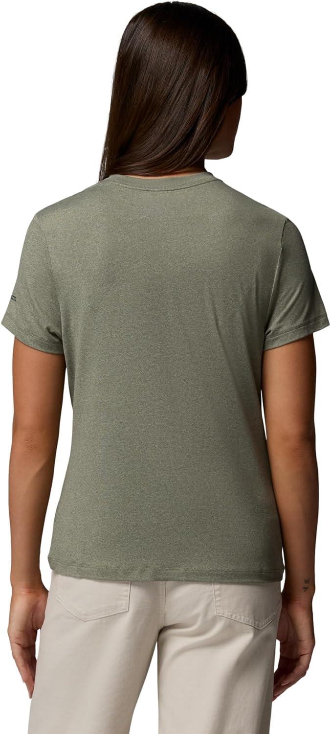 imageColumbia Womens Parsons Point Short Sleeve Logo TeeStone Green Heather