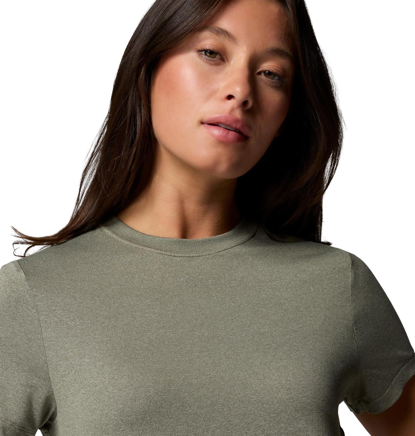 imageColumbia Womens Parsons Point Short Sleeve Logo TeeStone Green Heather