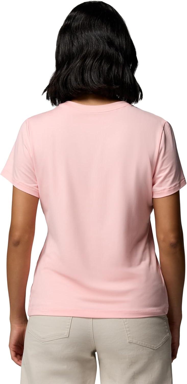 imageColumbia Womens Parsons Point Short Sleeve Scoop TeePink Sand HeatherCanopy View