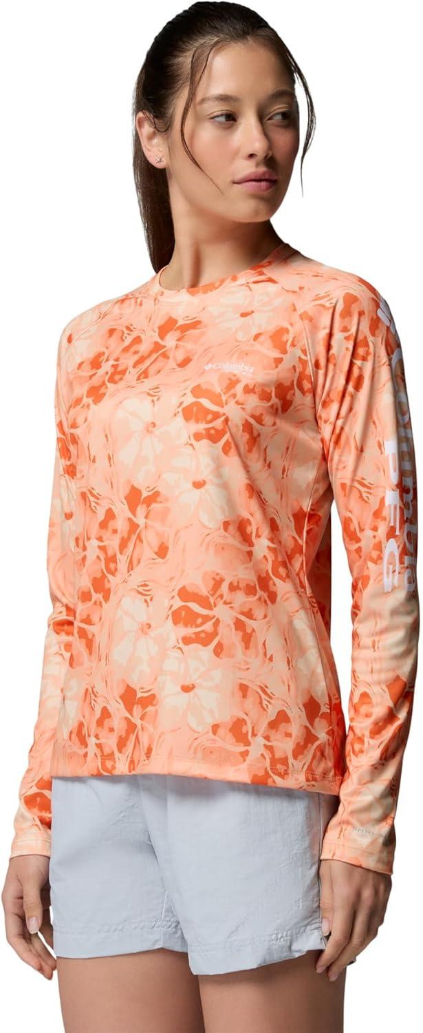 imageColumbia Womens Super Tidal Tee Long SleeveBright NectarHazyblooms