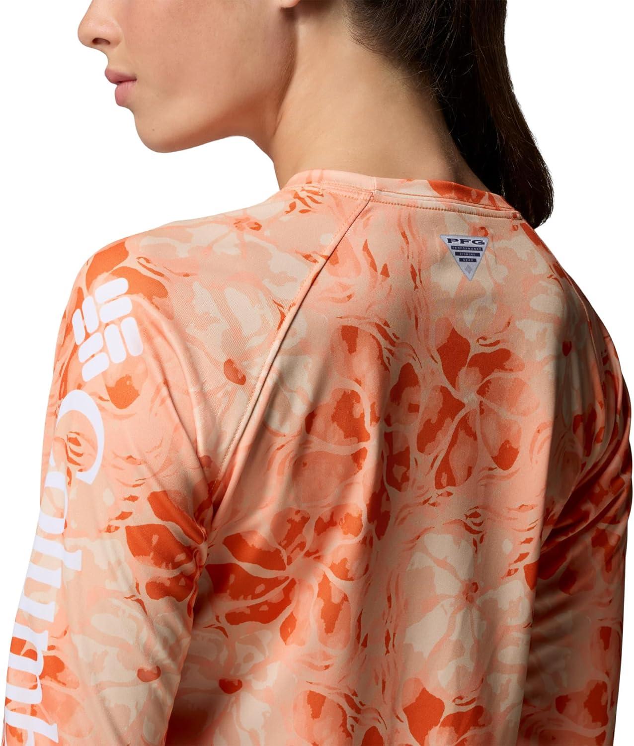 imageColumbia Womens Super Tidal Tee Long SleeveBright NectarHazyblooms