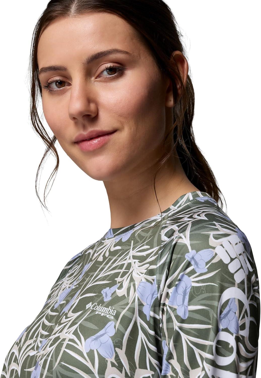 imageColumbia Womens Super Tidal Tee Long SleeveCypressSunflora