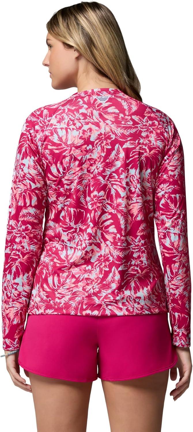 imageColumbia Womens Super Tidal Tee Long SleeveGuava PinkVacay Blooms