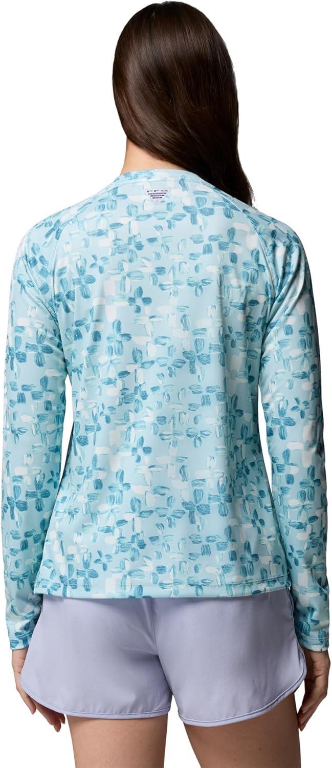 imageColumbia Womens Super Tidal Tee Long SleeveMarine LightCrosshatch