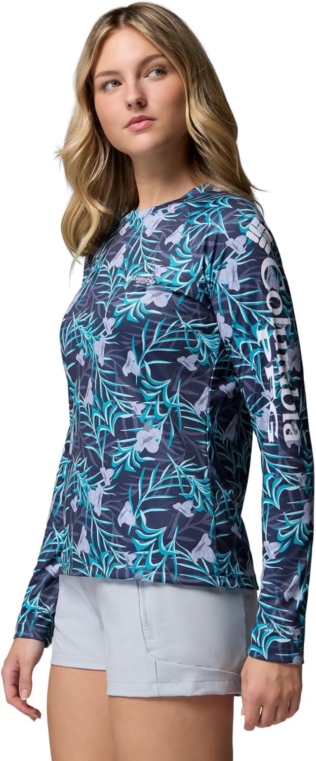 imageColumbia Womens Super Tidal Tee Long SleeveNocturnalTwilight Sunflora