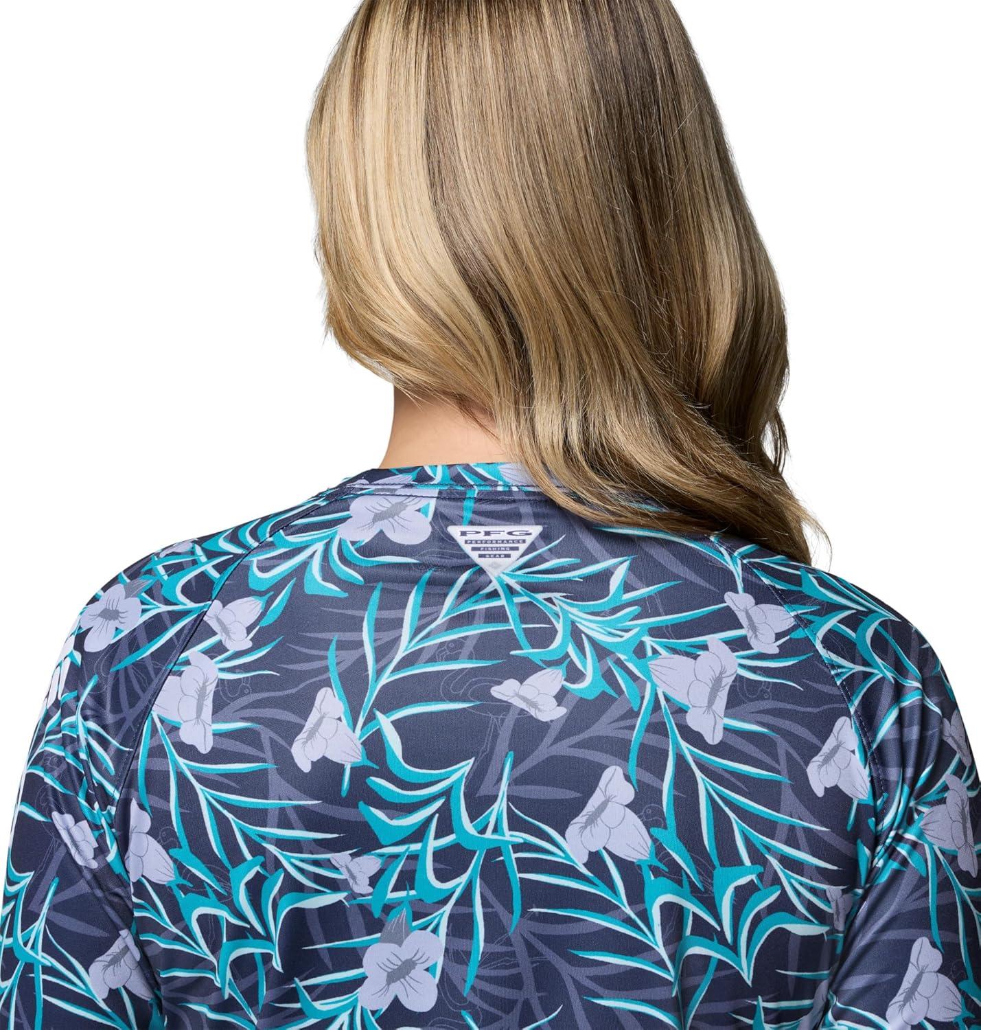 imageColumbia Womens Super Tidal Tee Long SleeveNocturnalTwilight Sunflora