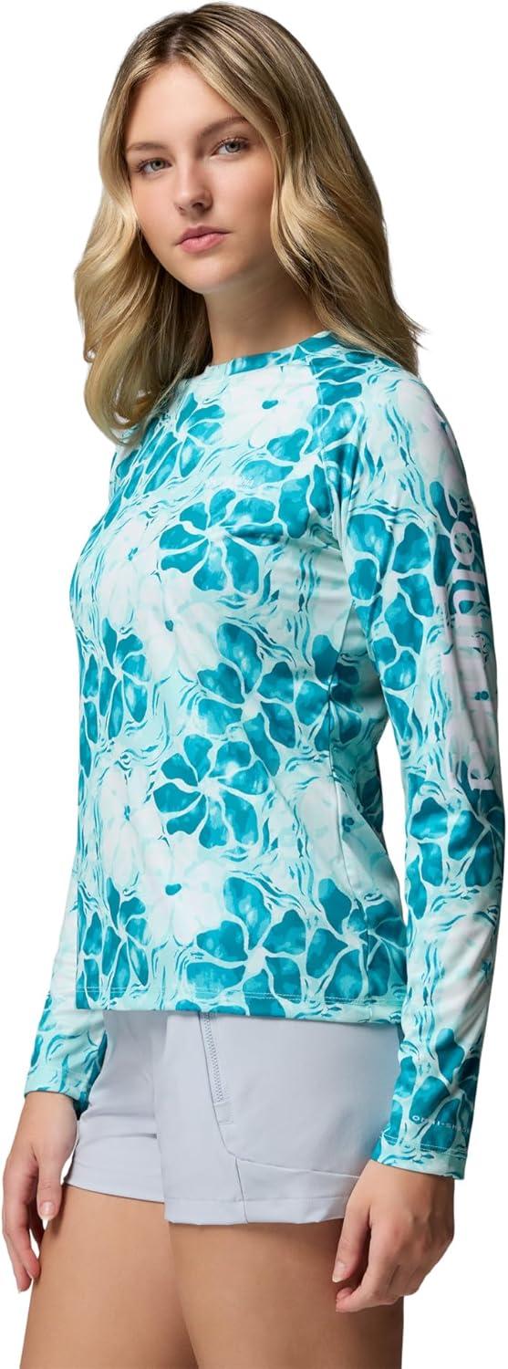 imageColumbia Womens Super Tidal Tee Long SleeveOcean TealHazyblooms