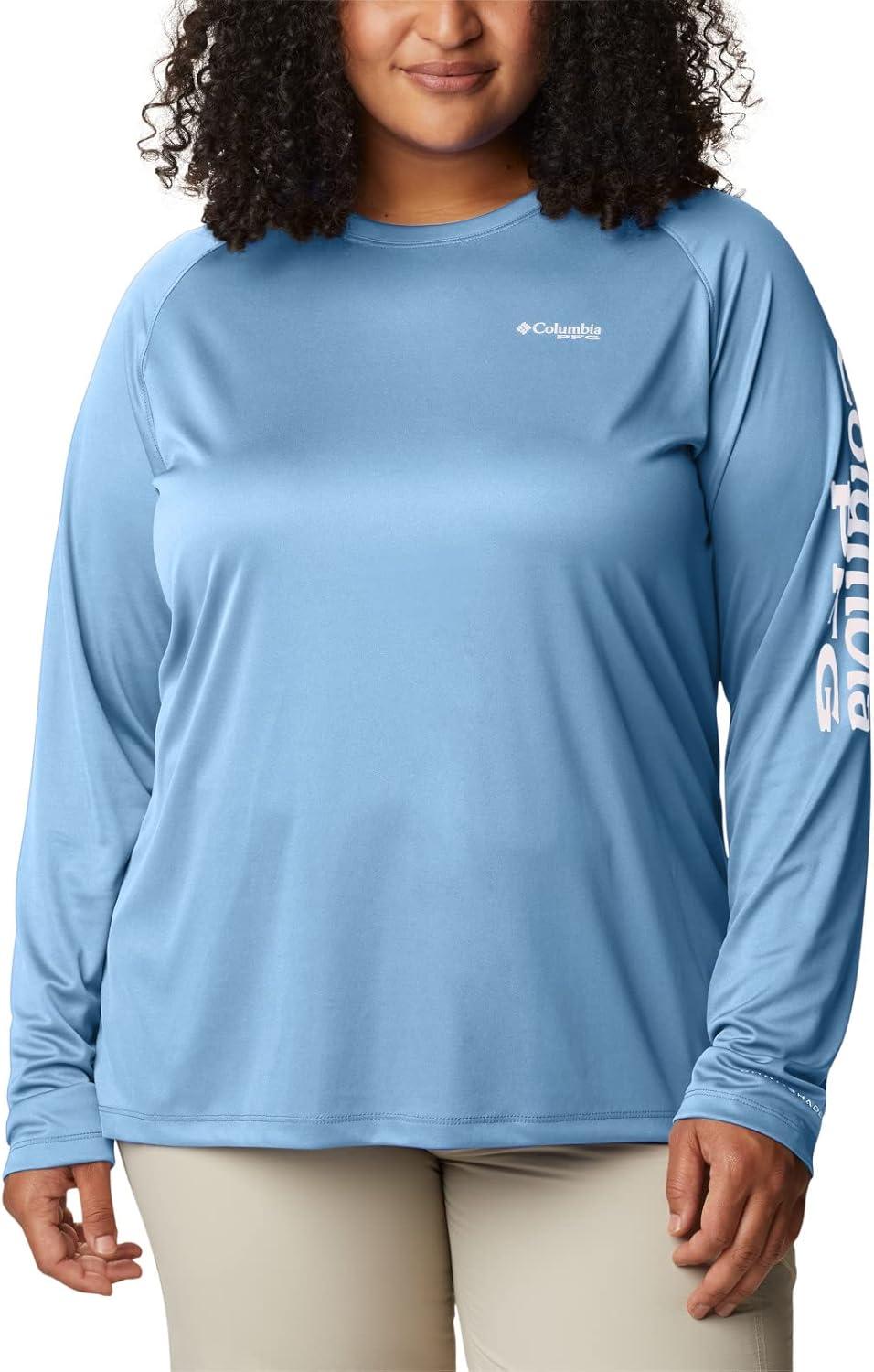 imageColumbia Womens Tidal Tee II Long Sleeve HoodieAgateSatin Pink Logo