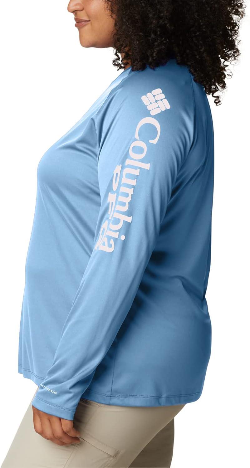 imageColumbia Womens Tidal Tee II Long Sleeve HoodieAgateSatin Pink Logo