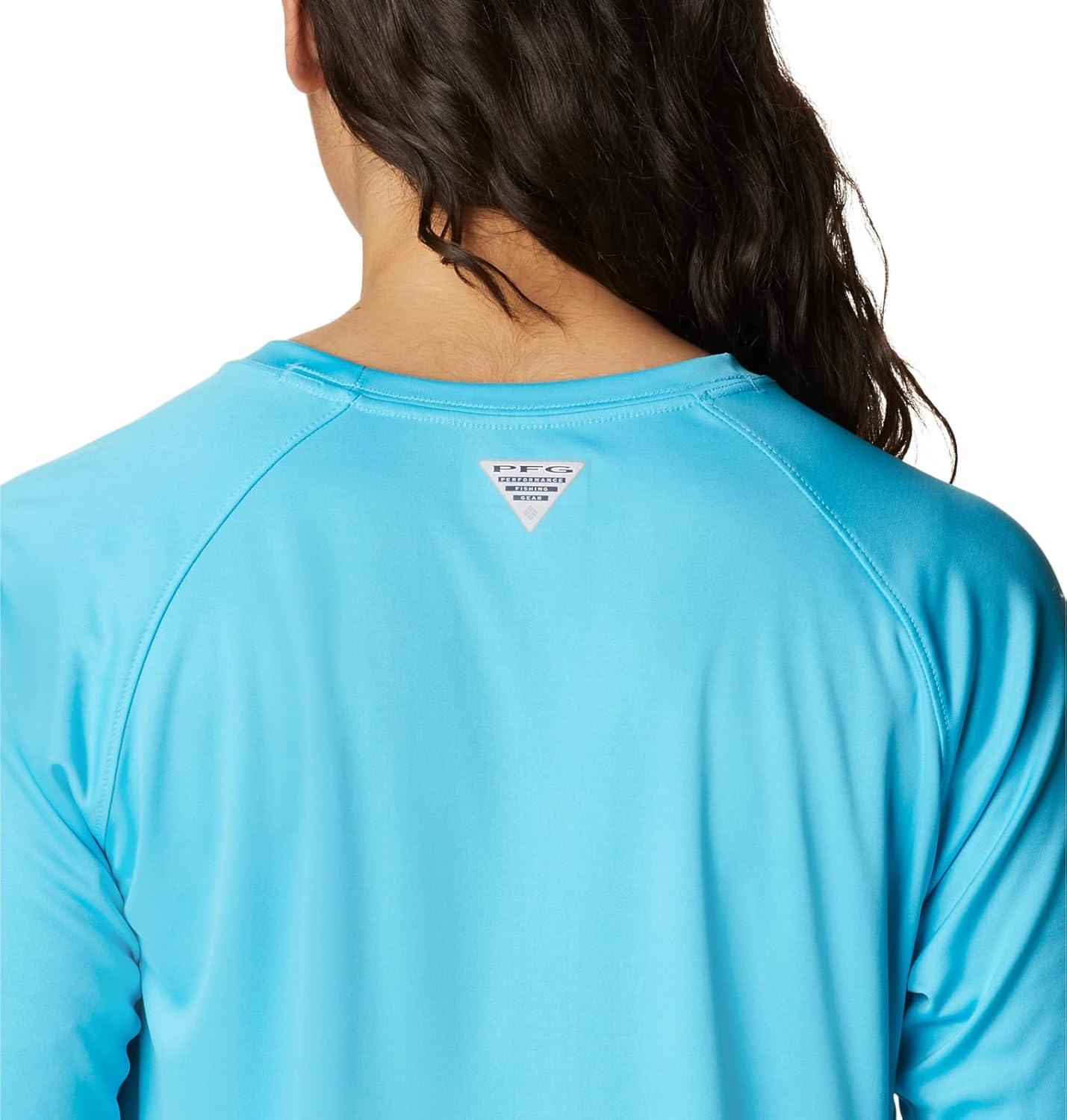 imageColumbia Womens Tidal Tee II Long Sleeve HoodieAtollWhite Logo