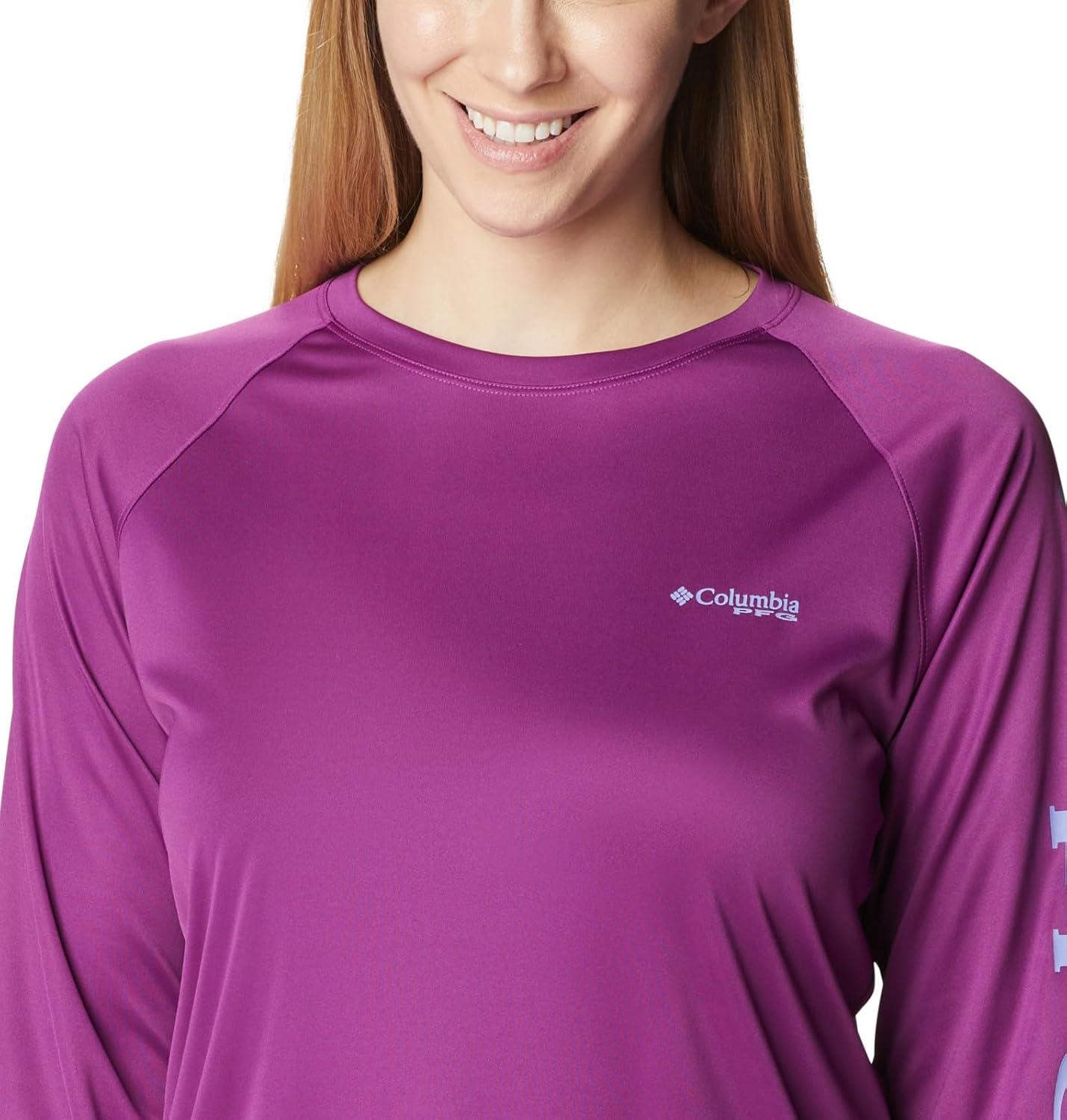 imageColumbia Womens Tidal Tee II Long Sleeve HoodieBerry JamFairytale Logo