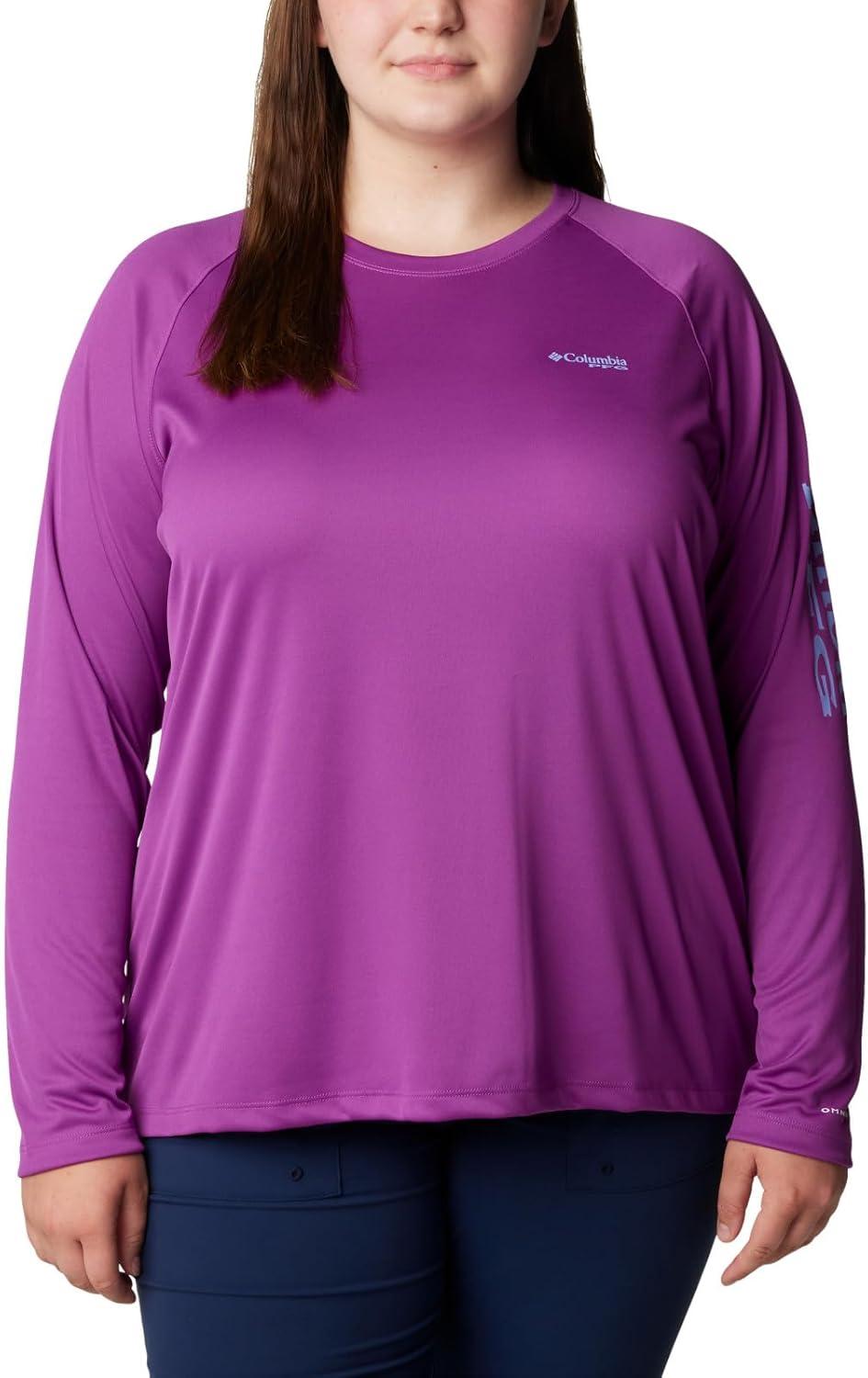 imageColumbia Womens Tidal Tee II Long Sleeve HoodieBerry JamFairytale Logo