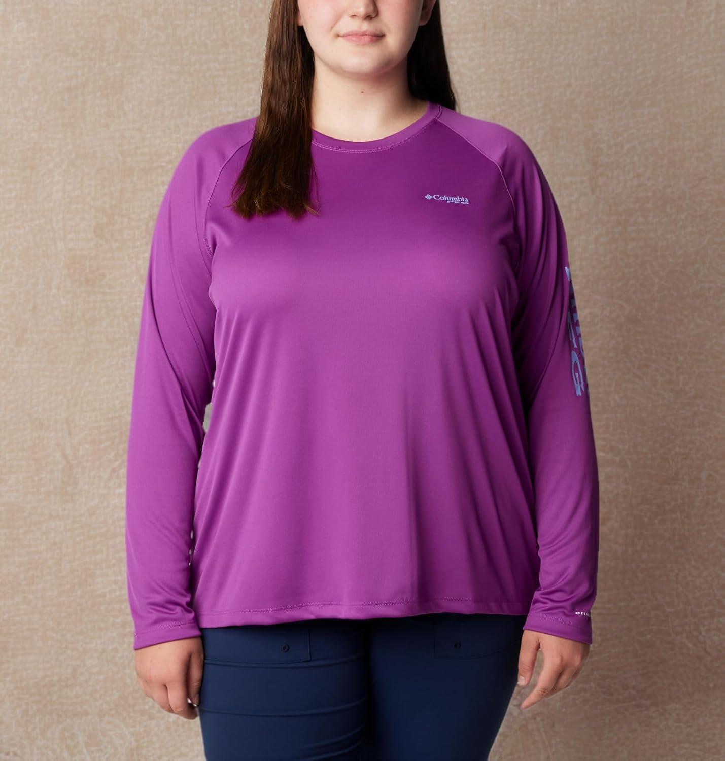 imageColumbia Womens Tidal Tee II Long Sleeve HoodieBerry JamFairytale Logo