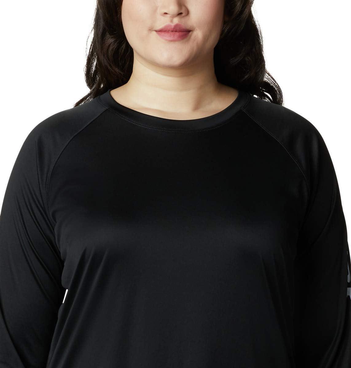 imageColumbia Womens Tidal Tee II Long Sleeve HoodieBlack Cirrus Grey Logo