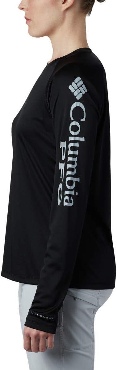 imageColumbia Womens Tidal Tee II Long Sleeve HoodieBlack Cirrus Grey Logo