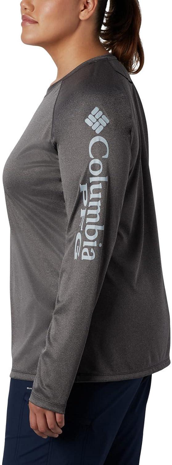 imageColumbia Womens Tidal Tee II Long Sleeve HoodieBlack HeatherCirrus Grey Logo