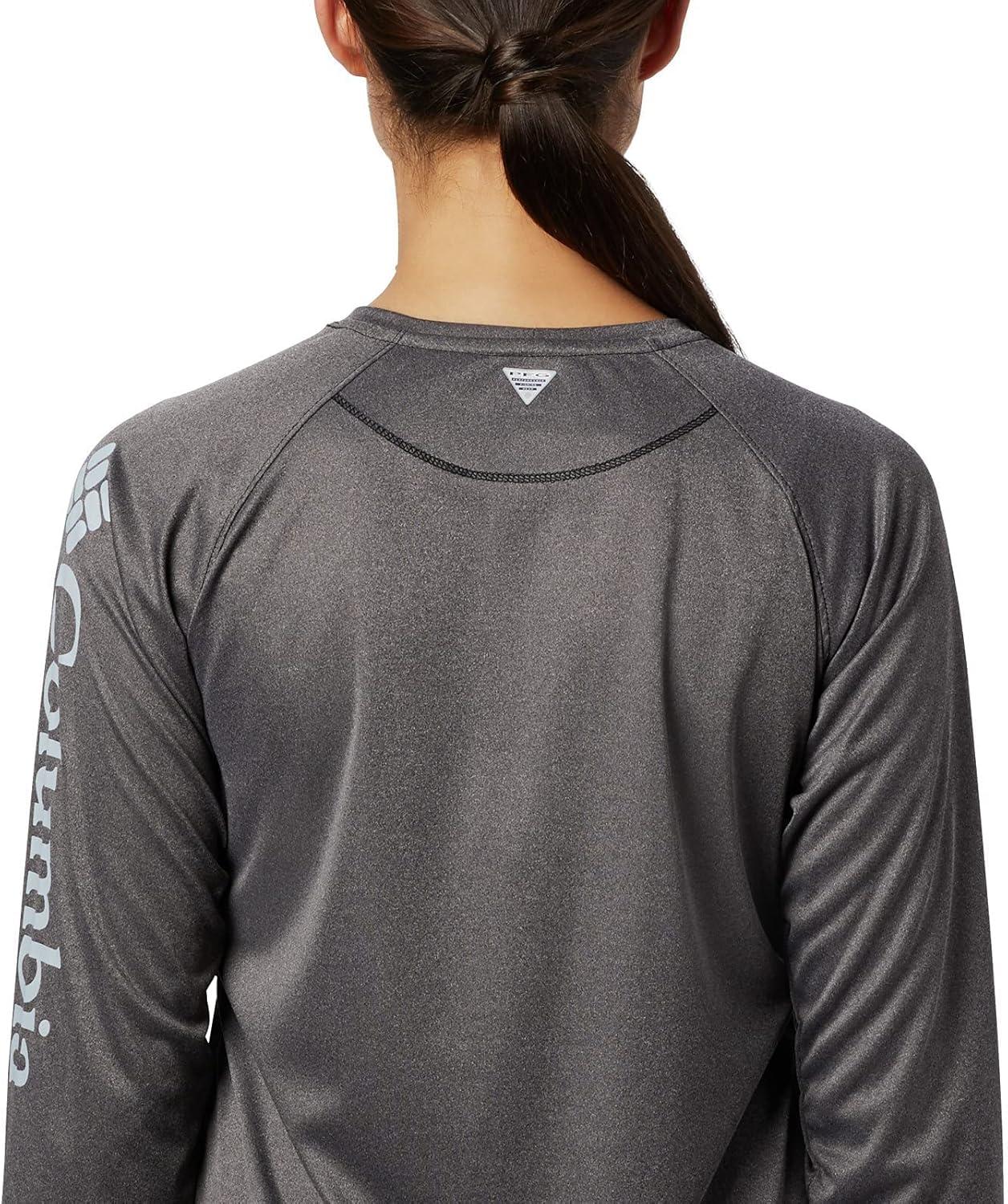 imageColumbia Womens Tidal Tee II Long Sleeve HoodieBlack HeatherCirrus Grey Logo