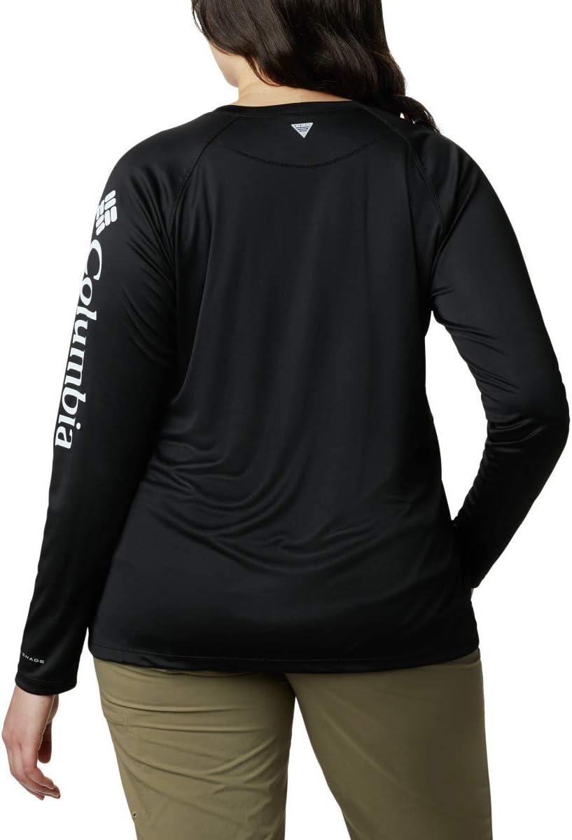 imageColumbia Womens Tidal Tee II Long Sleeve HoodieBlackCirrus Grey Logo