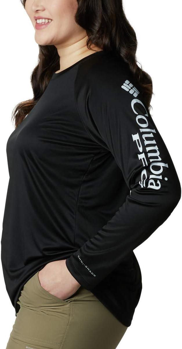 imageColumbia Womens Tidal Tee II Long Sleeve HoodieBlackCirrus Grey Logo