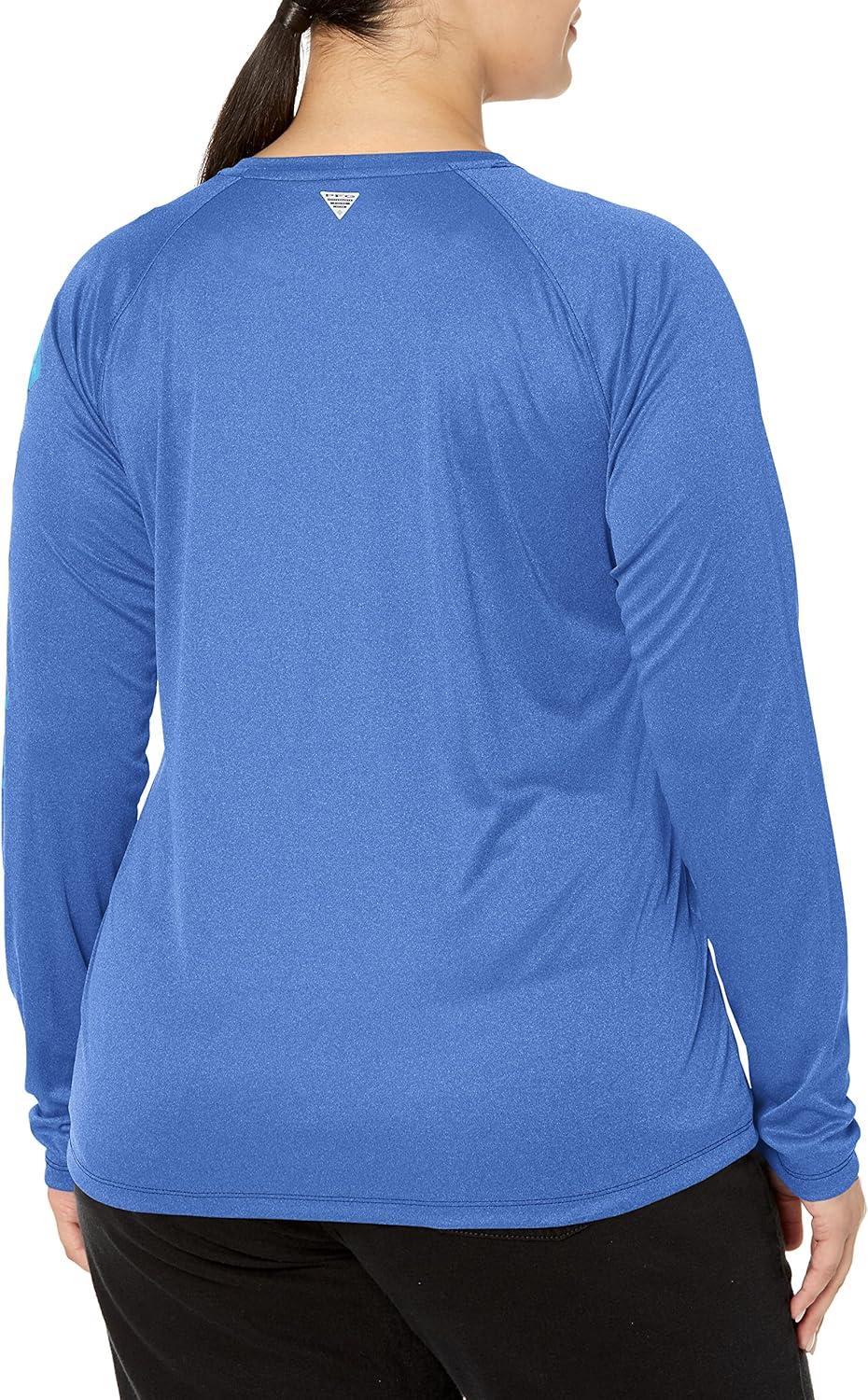 imageColumbia Womens Tidal Tee II Long Sleeve HoodieBlue Macaw HeatherAtoll Logo