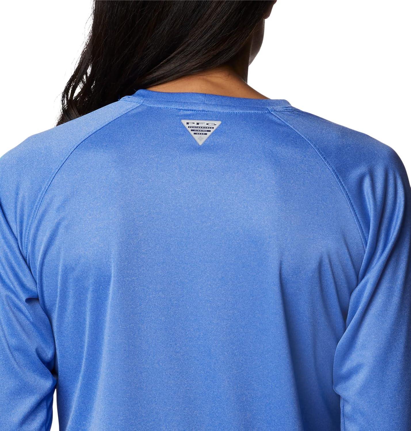 imageColumbia Womens Tidal Tee II Long Sleeve HoodieBlue Macaw HeatherAtoll Logo