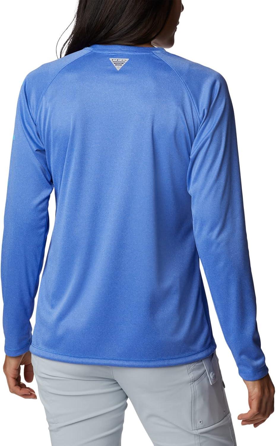 imageColumbia Womens Tidal Tee II Long Sleeve HoodieBlue Macaw HeatherAtoll Logo