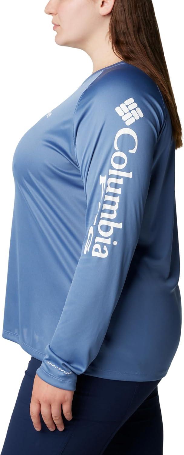 imageColumbia Womens Tidal Tee II Long Sleeve HoodieBluestoneWhite Logo