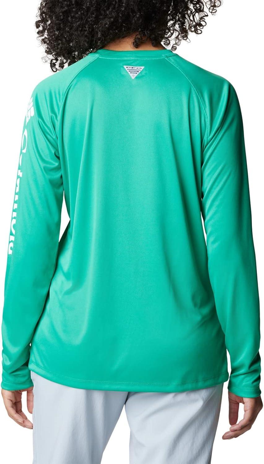 imageColumbia Womens Tidal Tee II Long Sleeve HoodieCircuit HeatherWhite Logo