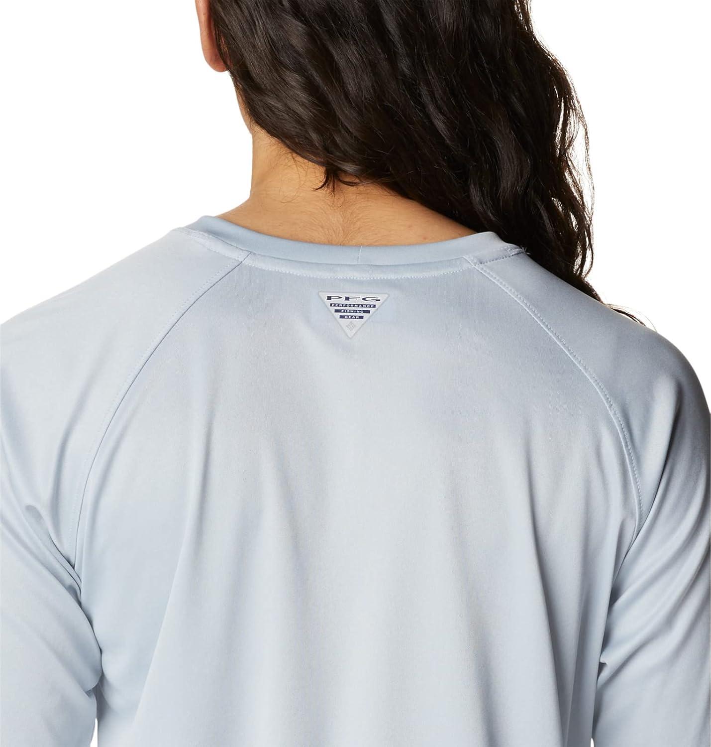 imageColumbia Womens Tidal Tee II Long Sleeve HoodieCirrus Grey HeatherWhite Logo