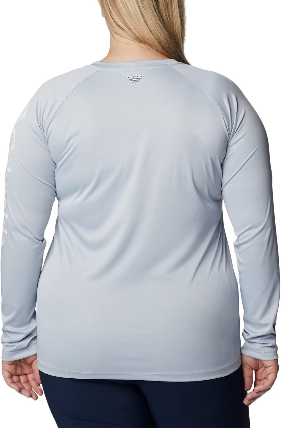 imageColumbia Womens Tidal Tee II Long Sleeve HoodieCirrus Grey HeatherWhite Logo
