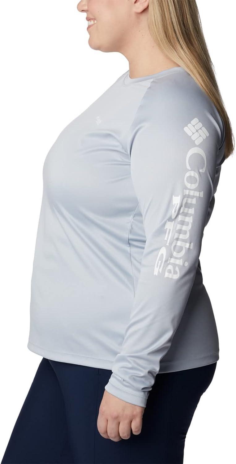 imageColumbia Womens Tidal Tee II Long Sleeve HoodieCirrus Grey HeatherWhite Logo