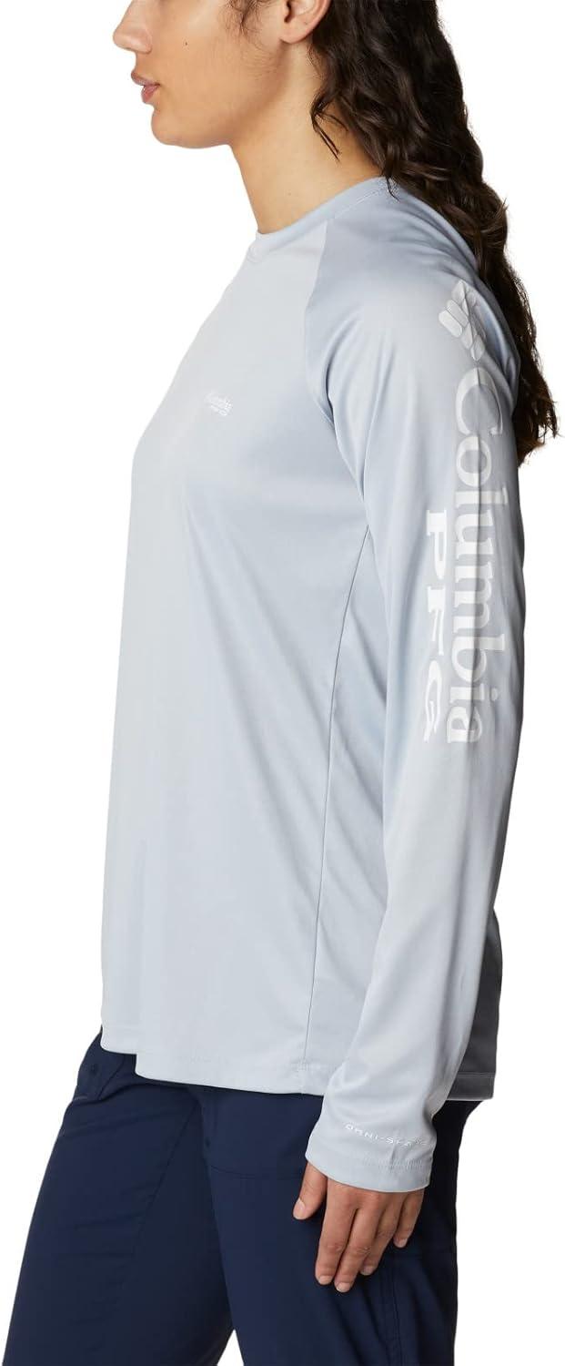 imageColumbia Womens Tidal Tee II Long Sleeve HoodieCirrus Grey HeatherWhite Logo