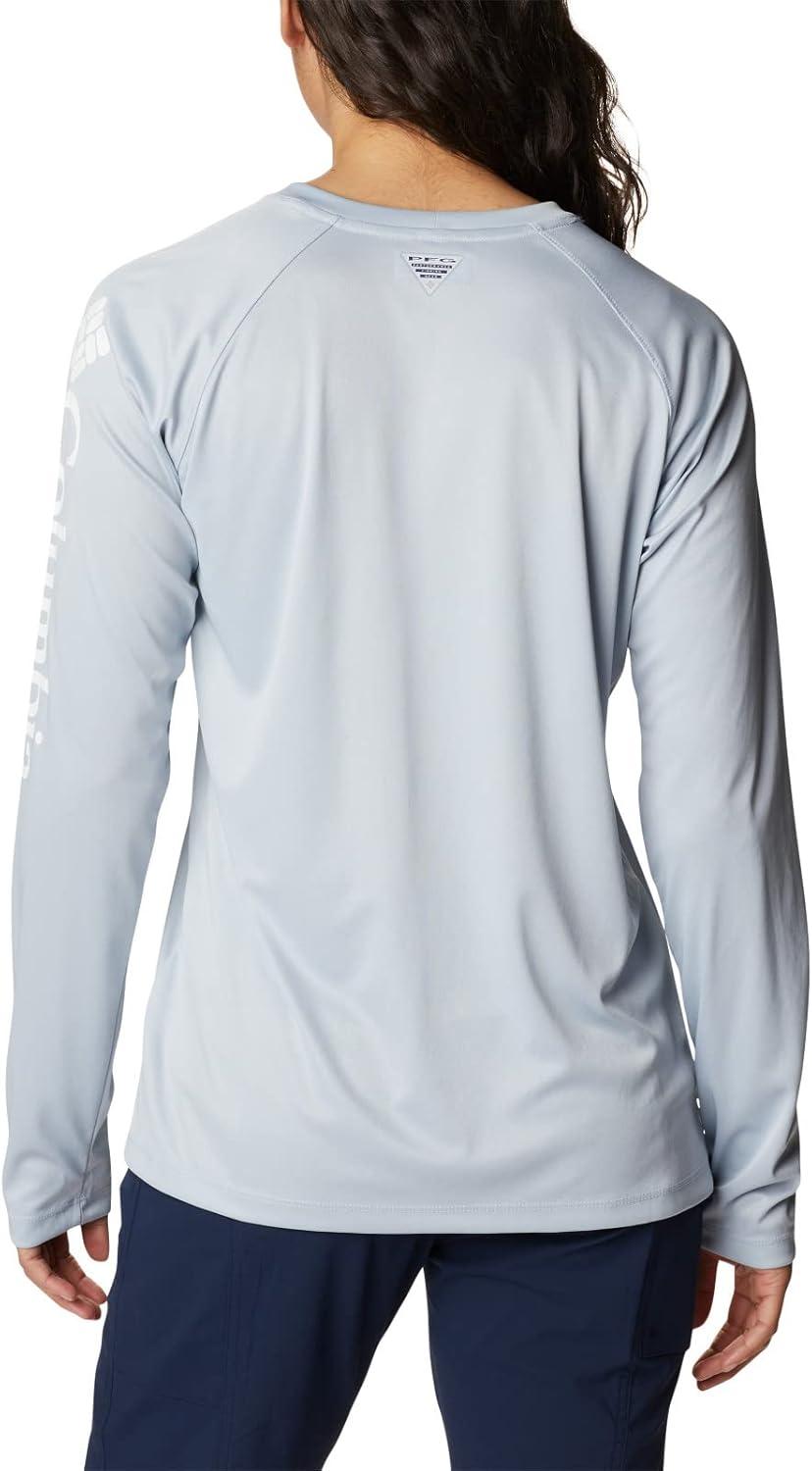 imageColumbia Womens Tidal Tee II Long Sleeve HoodieCirrus Grey HeatherWhite Logo