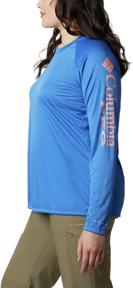 imageColumbia Womens Tidal Tee II Long Sleeve HoodieCity GreyMint Cay Logo