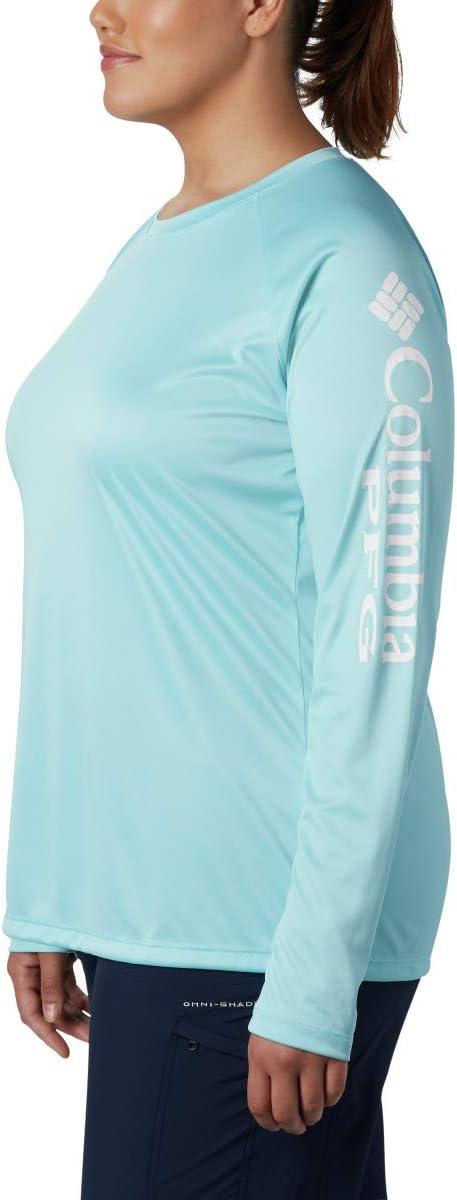 imageColumbia Womens Tidal Tee II Long Sleeve HoodieClear BlueWhite Logo