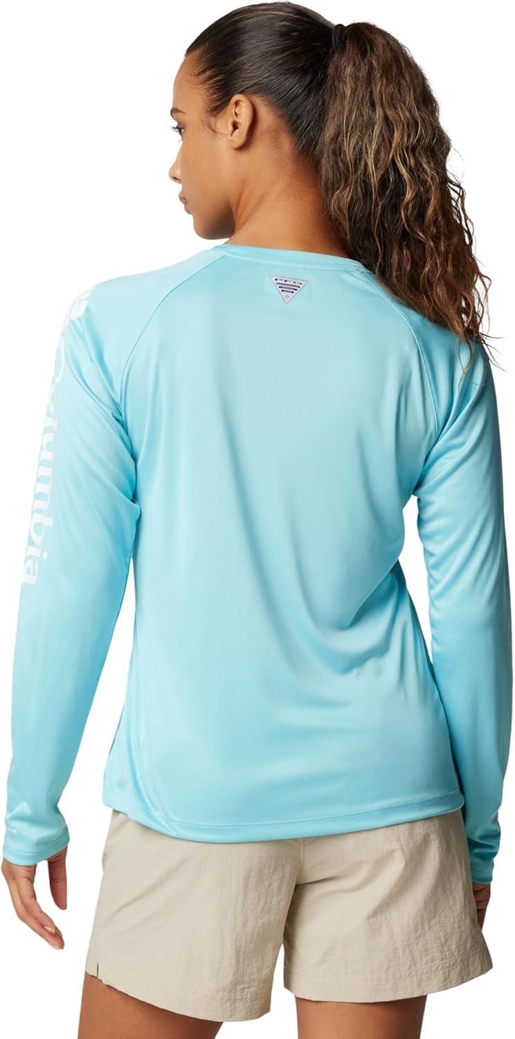 imageColumbia Womens Tidal Tee II Long Sleeve HoodieClear BlueWhite Logo