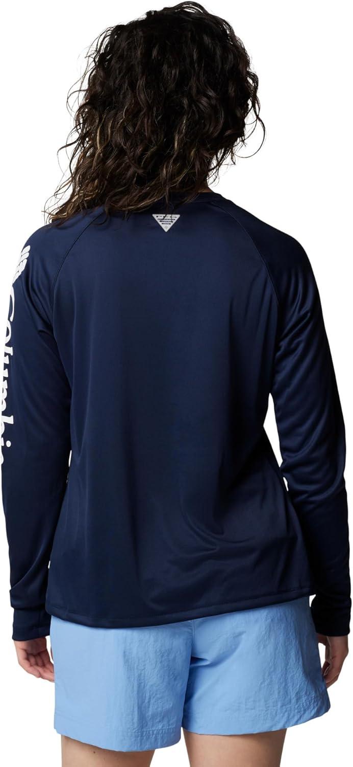 imageColumbia Womens Tidal Tee II Long Sleeve HoodieCollegiate NavyWhite Logo