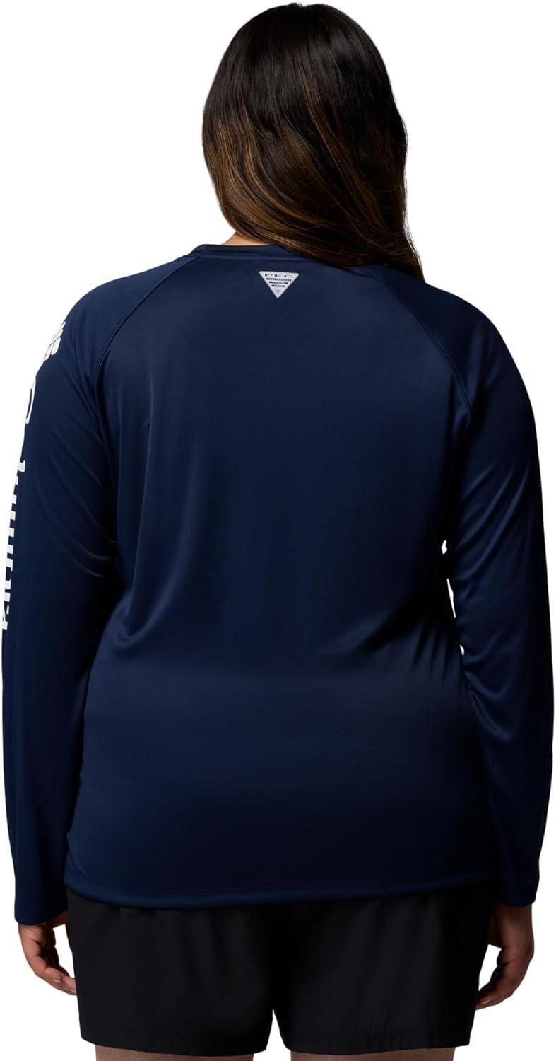 imageColumbia Womens Tidal Tee II Long Sleeve HoodieCollegiate NavyWhite Logo