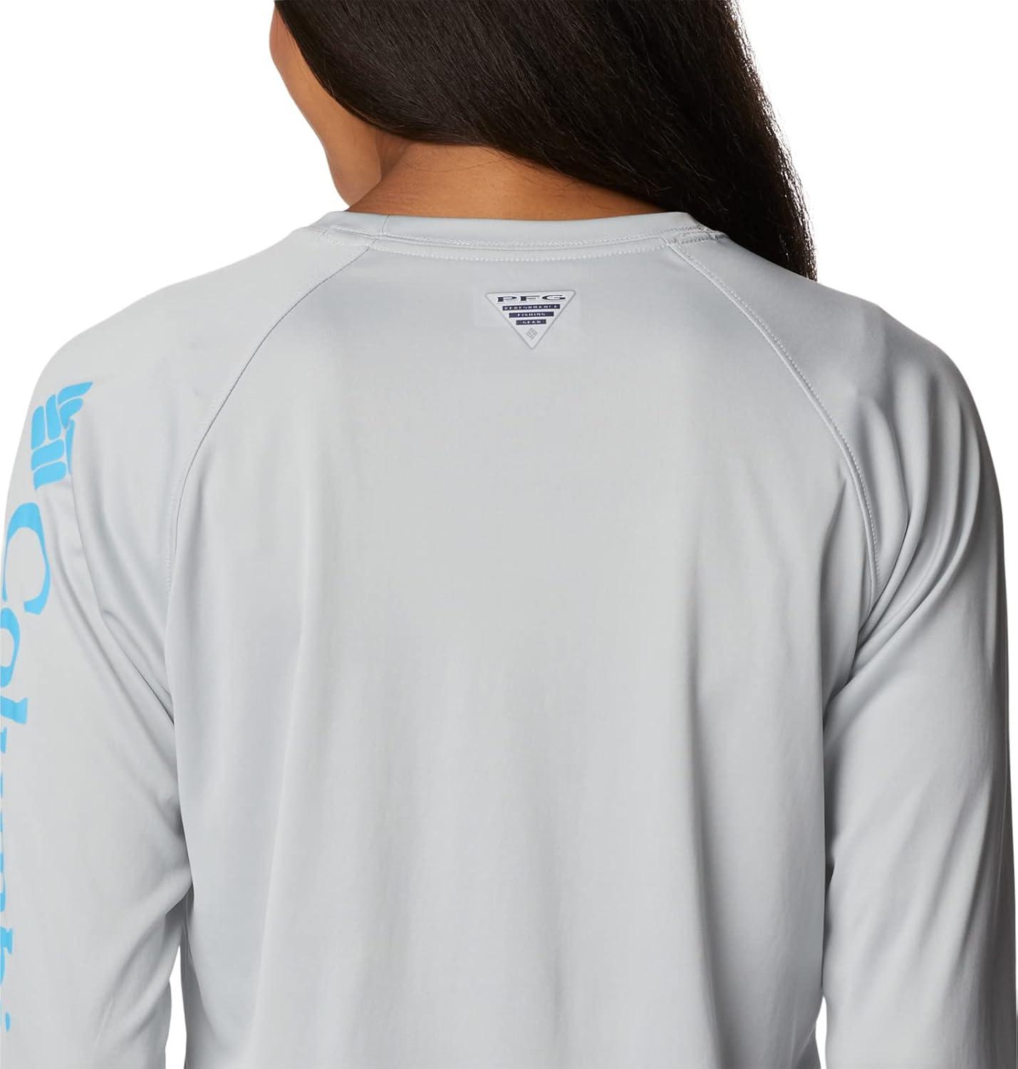 imageColumbia Womens Tidal Tee II Long Sleeve HoodieCool GreyRiptide Logo